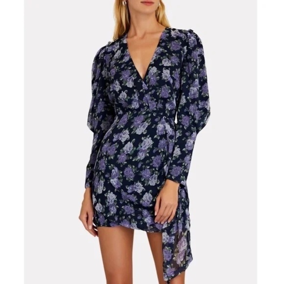 SAYLOR Merritt Floral Long Sleeve Minidress in Multi Size Small - Picture 10 of 10